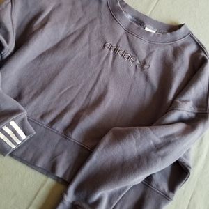 Adidas plum crop crew sweatshirt large
